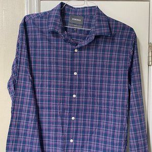 Mens Bonobos Large Slim Fit Tech Button Down Plaid